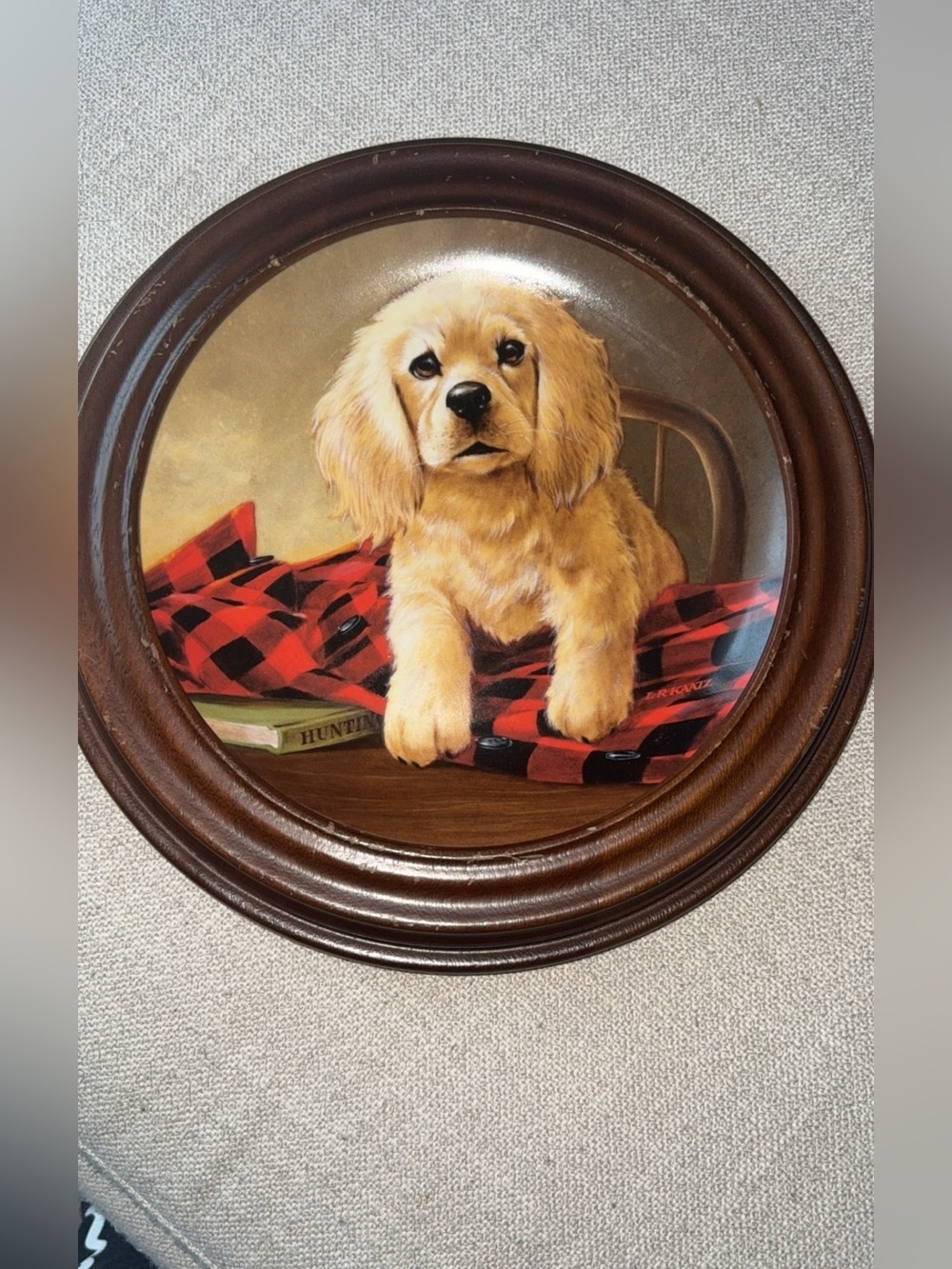 Vintage 1988 Cocker Spaniel Decorative Round Wall Plate